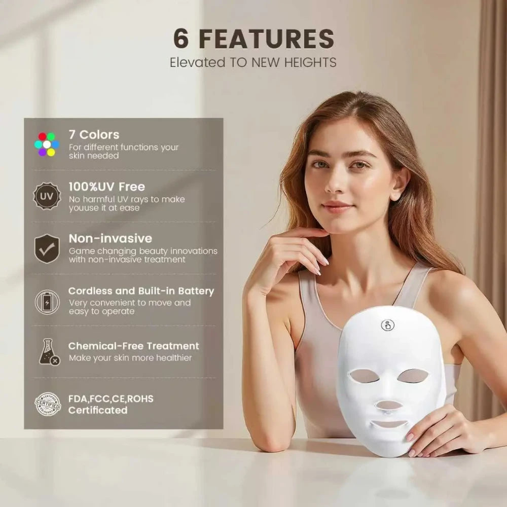 7 Color LED Face Mask