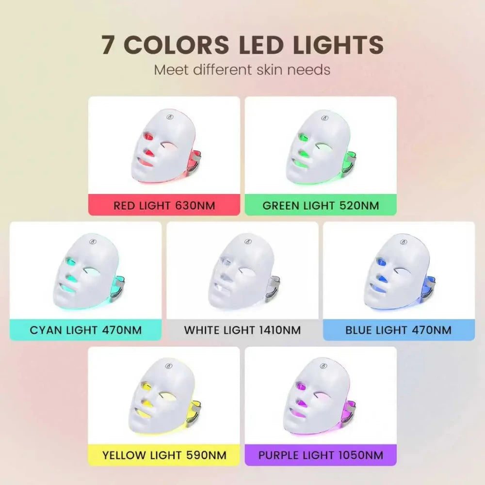 7 Color LED Face Mask